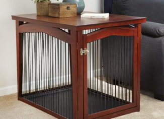 wooden dog crates - end table crate